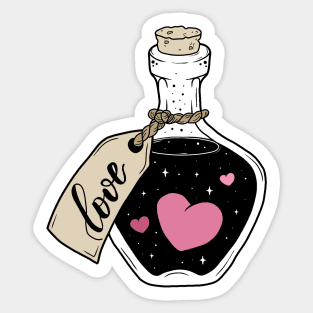 Love in a bottle Sticker